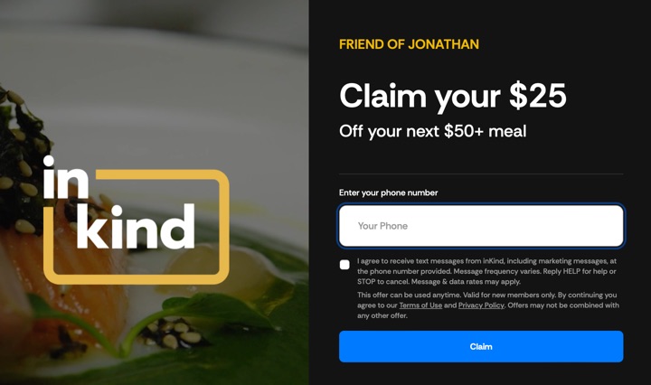 inKind Eating App: New  off  Promo