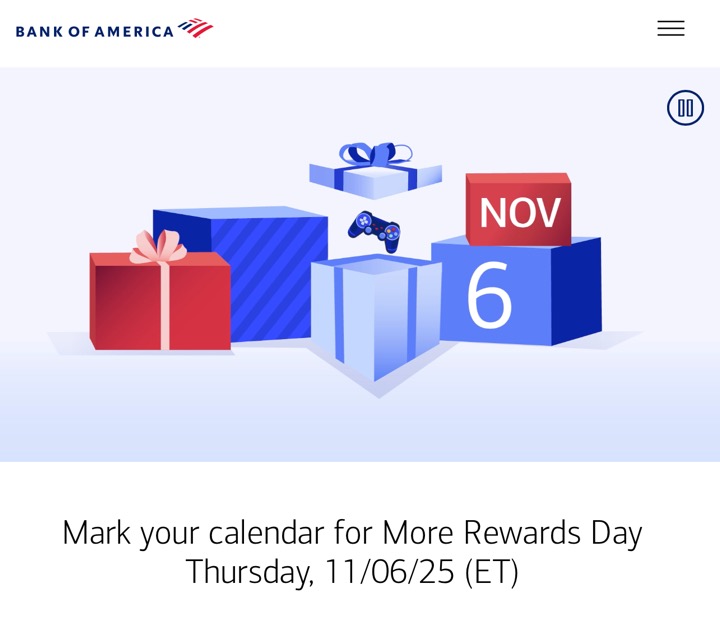 Financial institution of America Credit score Playing cards – 2% Extra Rewards Day on Thursday 11/6/2025 — My Cash Weblog
